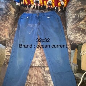 Vintage ocean currents jeans